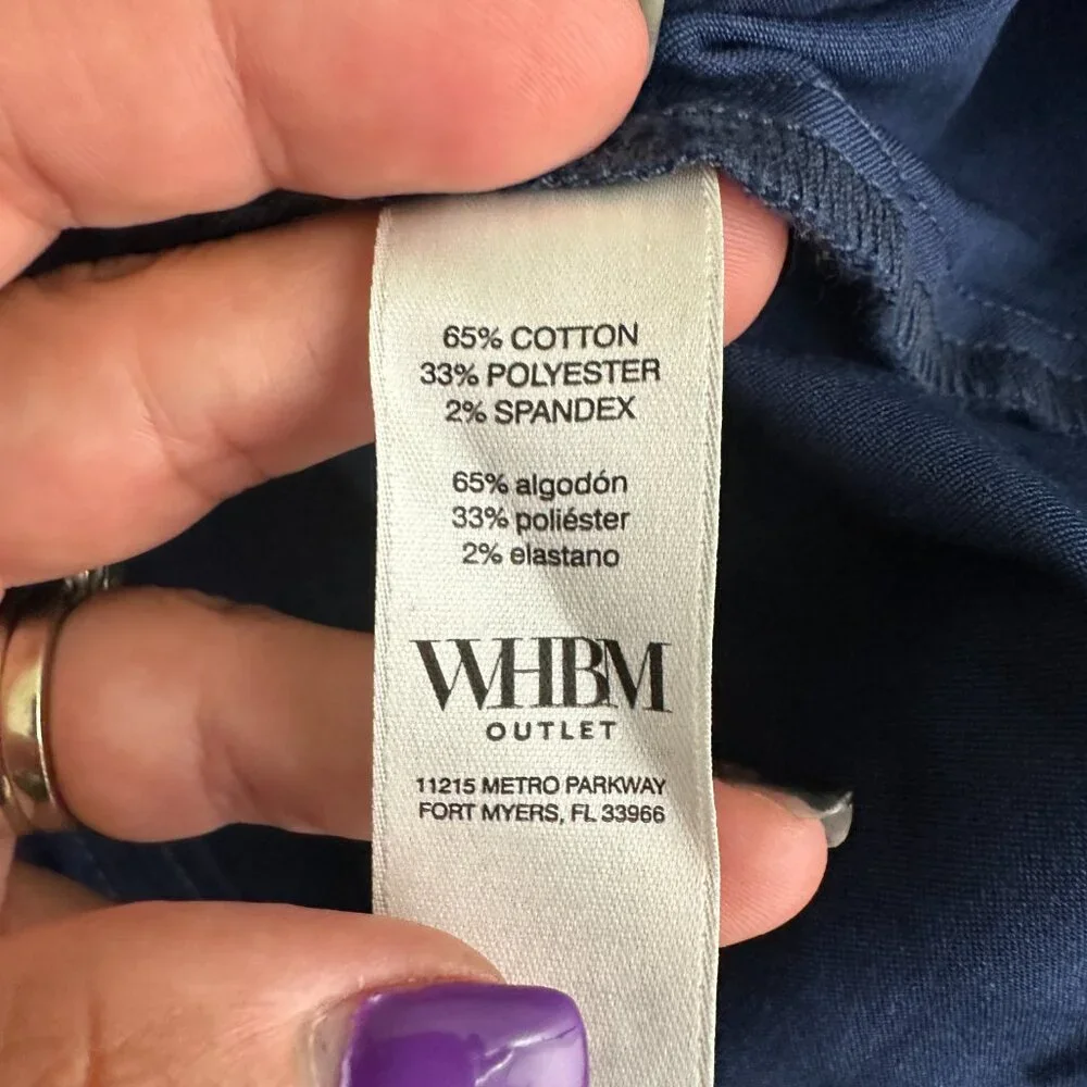 NWT White House Black Market Double-Breasted Sateen Blazer Twilight Navy 2